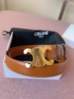 Celine Triomphe Belt, Size 80